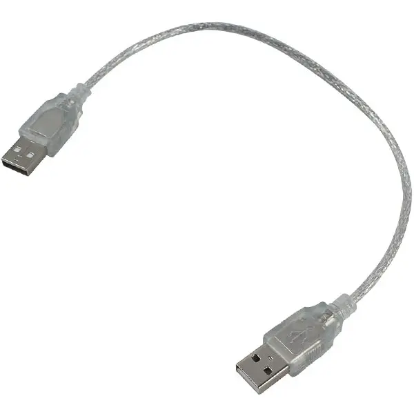 USB MALE-MALE CABLE 50 CM TRANSPARENT POWERMASTER