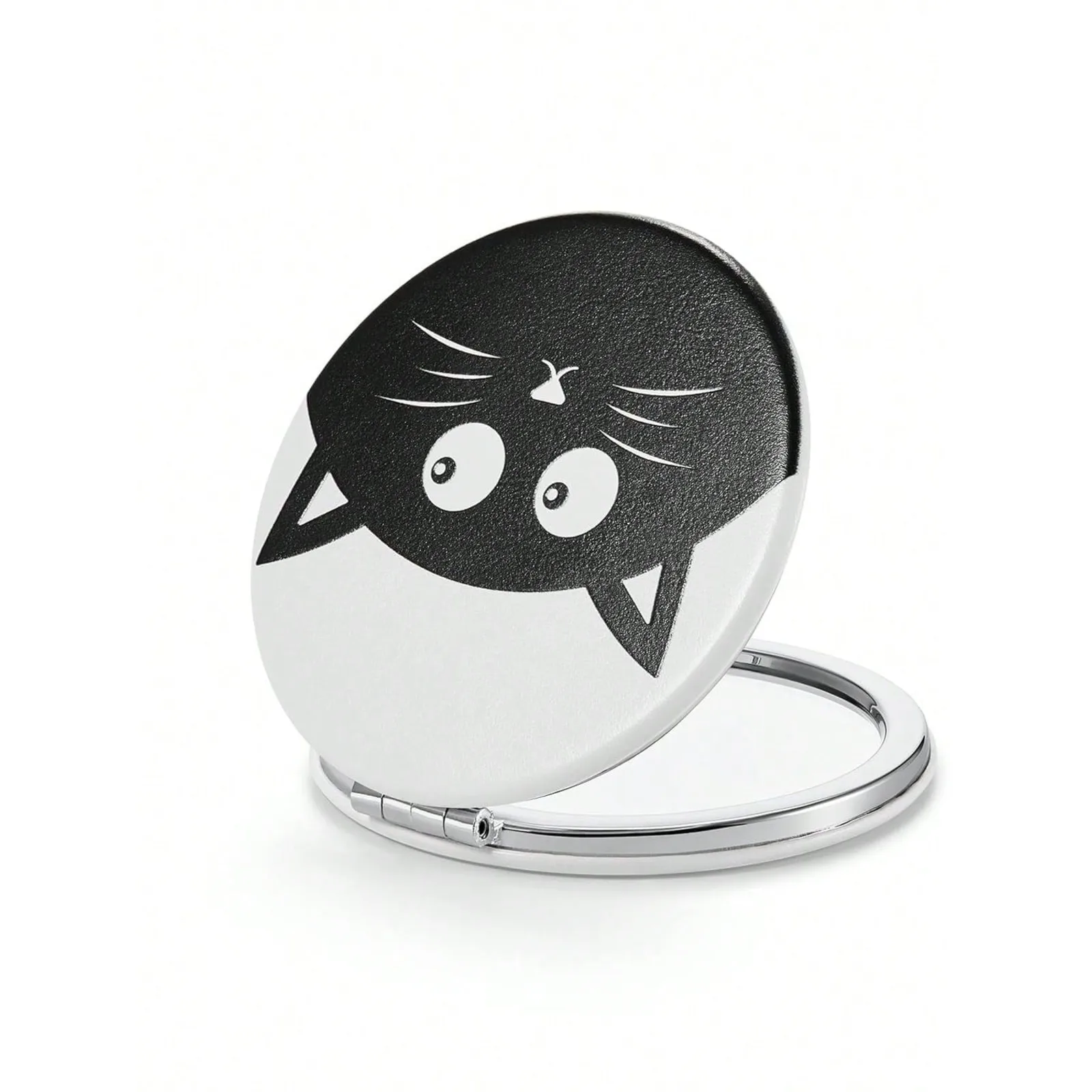 

Unique Painting Pocket Mirror With Classical PU Leather