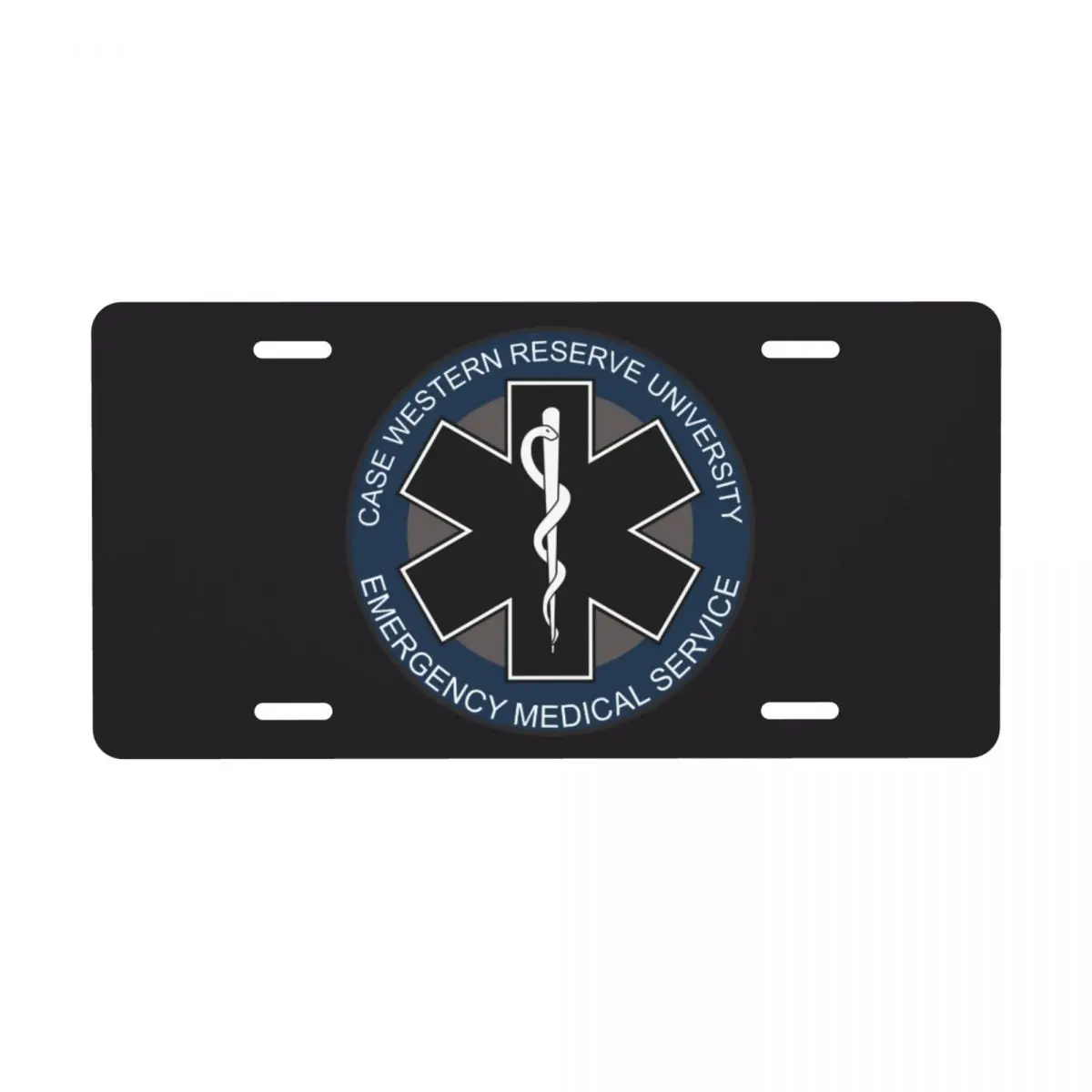 Emt Star Of Life License Plate Paramedic Health Care Decorative Car Front License Plate Cover Aluminum Vanity Tag 6x12 Inch