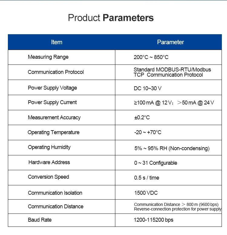 Huaqingjun 12-Channel RS485 LAN PT100 Temperature Acquisition Module MODBUS RTU Modbus TCP Thermal Resistance for PT100 Probes view 4