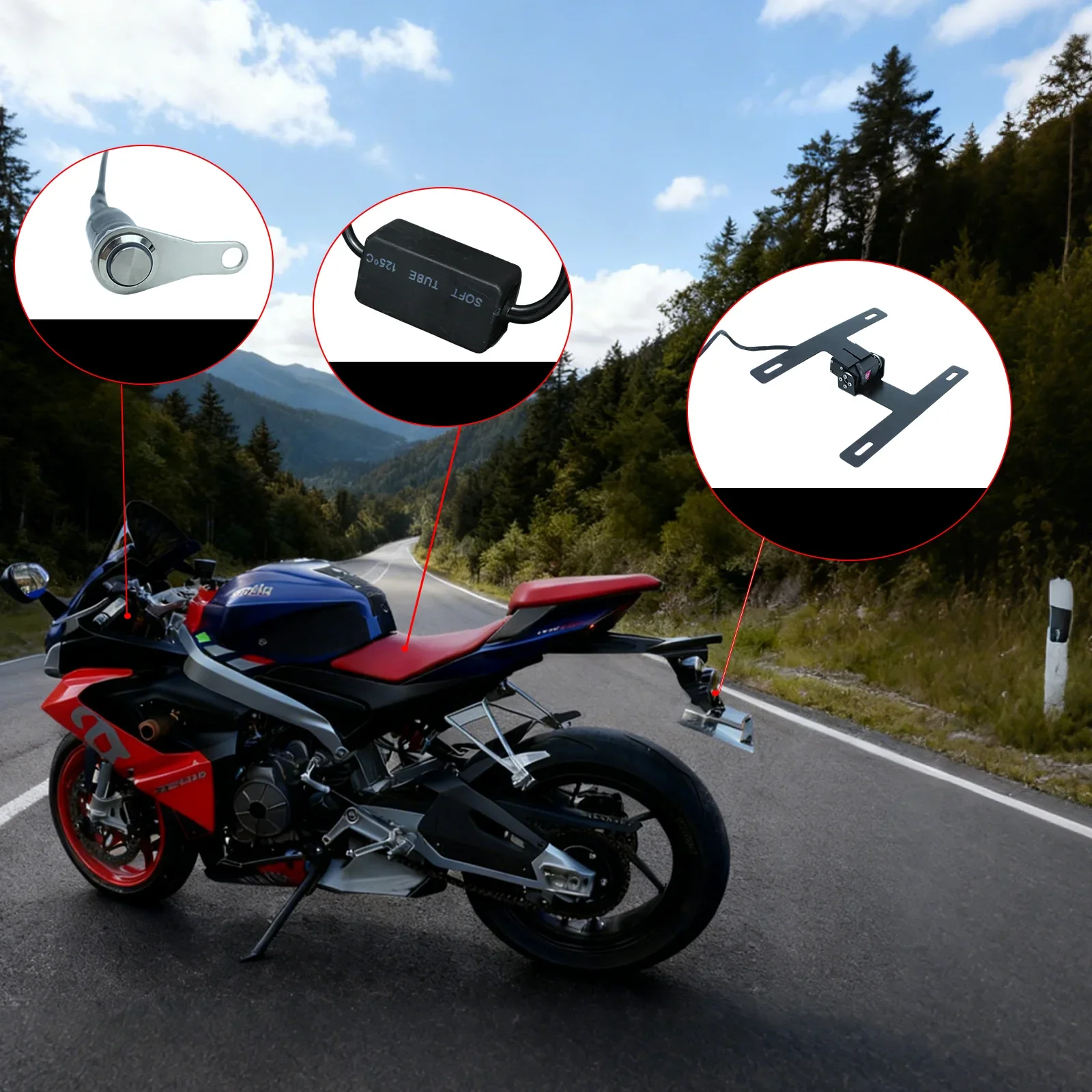 ل CFMOTO 675SR-R,450SR,675NK,800NK,450NK,250NK,450SSMotorcycle ترقية السيارات الوجه إطار لوحة قابل للتعديل ث/زر التبديل #4