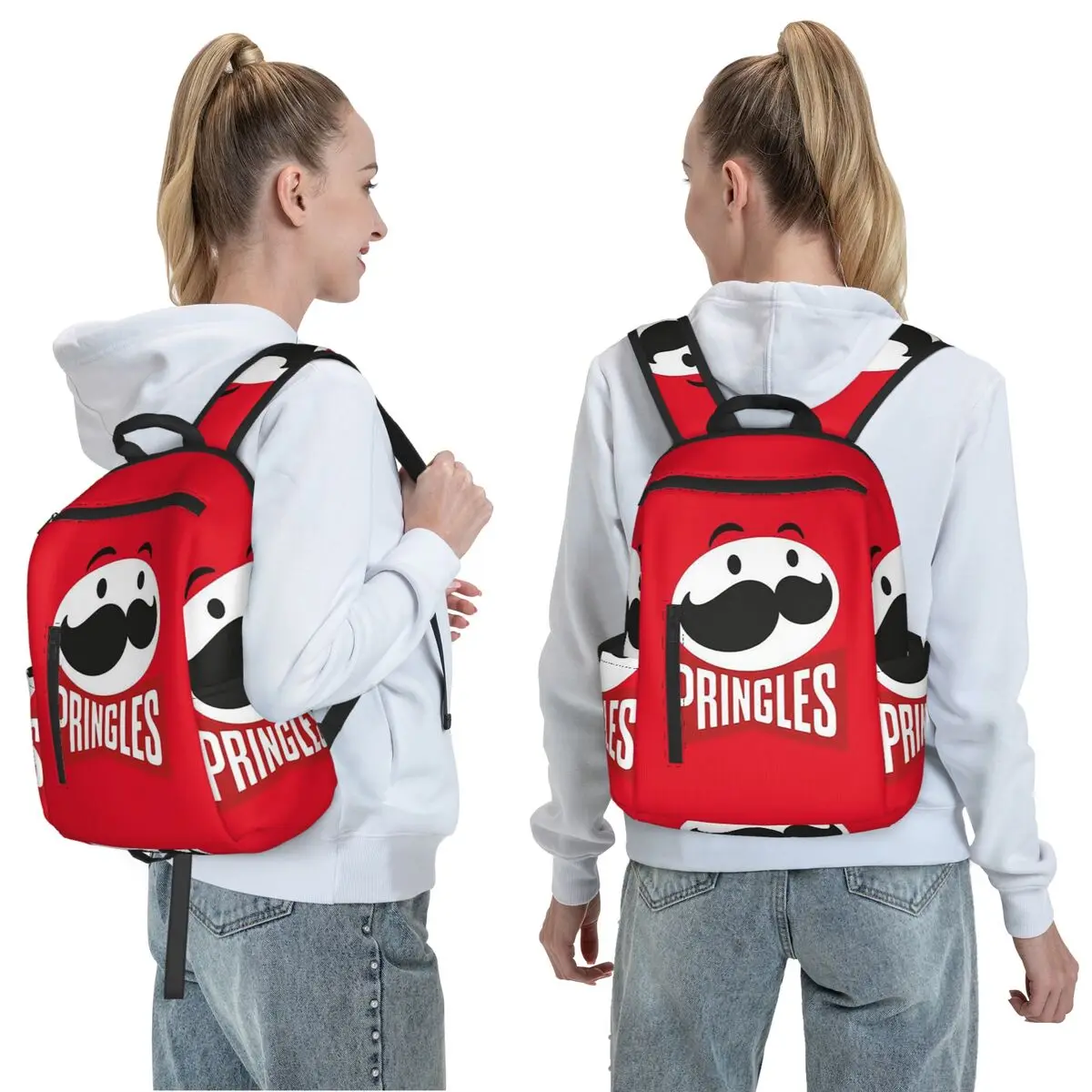 Potato Crisps Chips Pringles Print (8) Backpack Daypack Large Capacity Children BookBag School Bag Shoulder Bags for Men Women