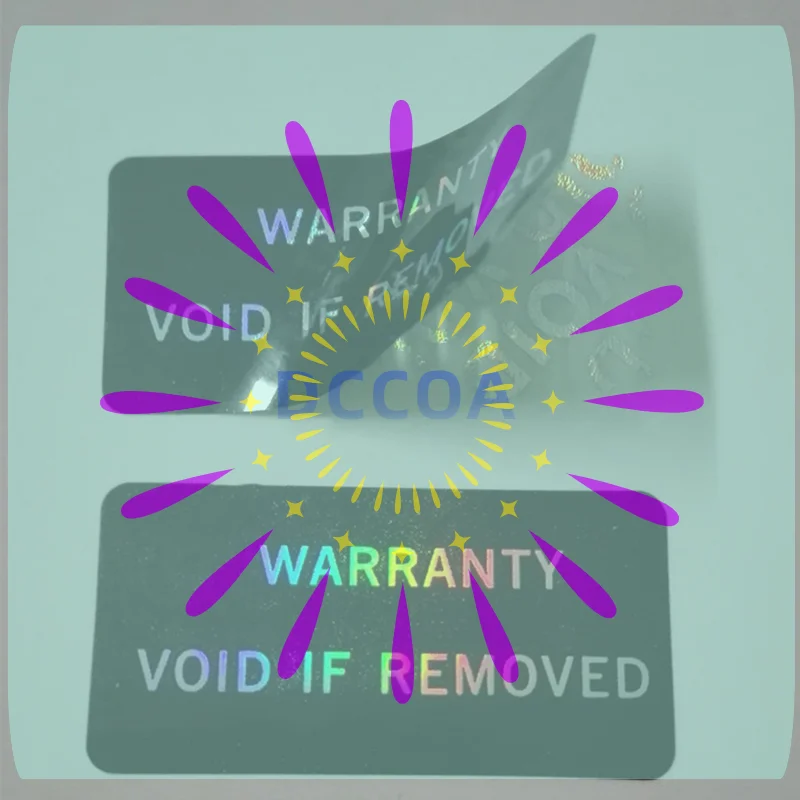 100Pcs Proof Warranty Void Adhesive Label Stickers Warranty Protection Sticker Security Seal Brittle Paper Tamper Label Guanante