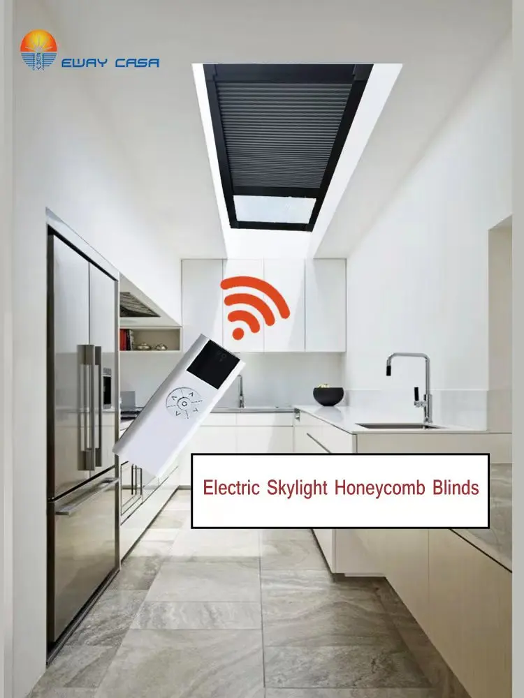 EWAY CASA Smart Blinds for Roof Windows Honeycomb Curtain Electric Blackout Curtains  Skylight Smart Curtains HCB-DLY