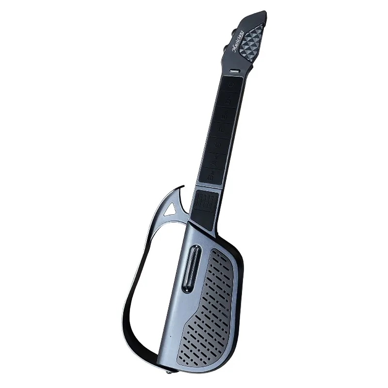 Crianças guitarra sem cordas dobrável tipo chave brinquedo guitarra música iluminação crianças guitarras brinquedo instrumento musical carregamento usb