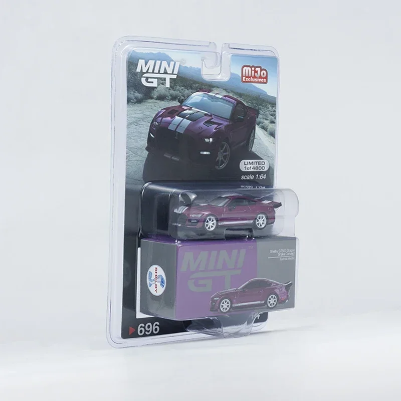 MINIGT 1:64 Model Car Shelby GT500 Dragon Snake Concept Alloy Die-Cast Vehicle #696 Purple Collection