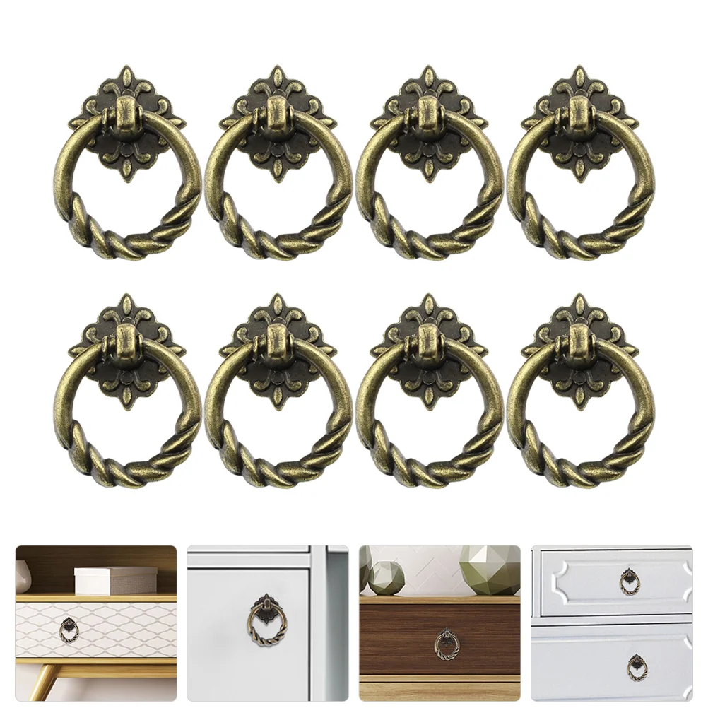 8 Pcs Wedges Cabinet Drawer Handle Elite Dressing Table Kitchen Pulls for Cabinets