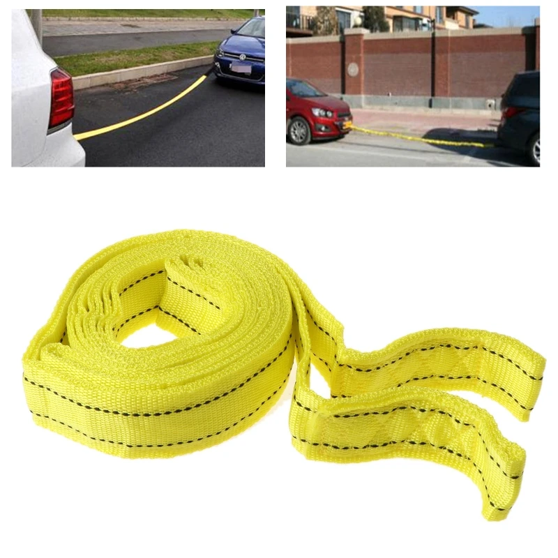 5 Ton 4 for M Automotive Truck Vehicle Boat Reflective Tow Rope Strap with Hooks Emergency Heavy Duty Hauling Pulling Li