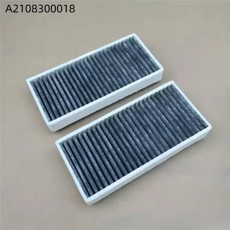 2Pcs A2108300018 Cabin Filter Car Air Conditioner For Mercedes Benz W210 W220 S280 S320 S350 E200 E220 CDI E240 E250