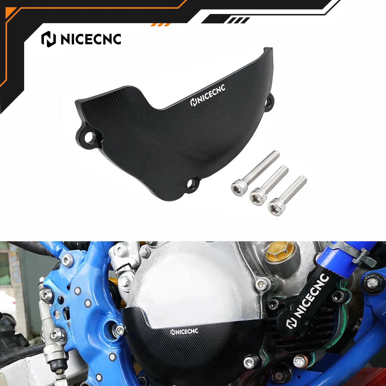 

Motorcycle NICECNC Aluminum Clutch Cover Ignition Cover Protection For Yamaha YZ85 YZ 85 2002-2022 2021 2020 2019 Blue Black