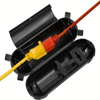 DaierTek Extension Cord Protection Box Weather Resistant Cable Safety Junction Box Outdoor Electric Plug Socket Safety Cover