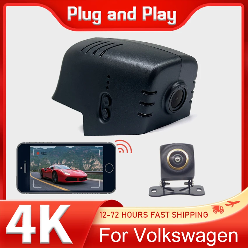 

For Volkswagen VW Talagon 2021-2024 Front and Rear Dash Cam for Car Camera Recorder Dashcam WIFI Car Dvr Recording Devices