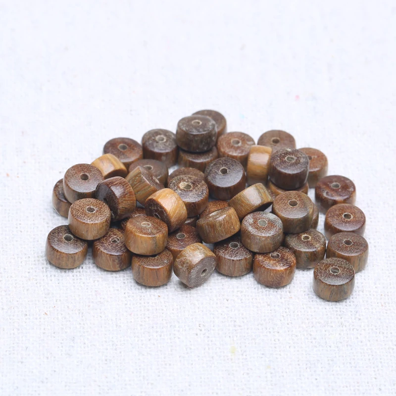 100 Pcs/lot Natural Wooden Bead Green Black Sandalwood Buddha Bead Loose Bead For Jewelry Making Diy Necklace Bracelet Accessory