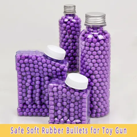Purple Soft Rubber Bullets 7-8mm Rubber Balls for Toy Gun Safe Kids Outdoor Game Toy Bullet Accessories