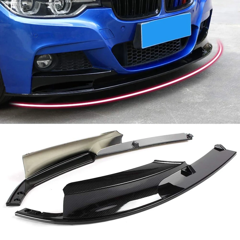 

2pcs/set Front Bumper Lip Cover Carbon Fiber Surface for BMW F30 3 Series M Style 2012-2018 Only for Sports Version