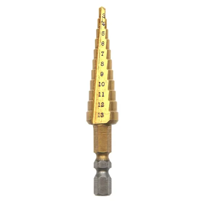 1PC 3-13mm tytanowy sześciokątny uchwyt wiertarka stopniowa wielofunkcyjna wiertarka Pagoda nieregularne wiertło narzędzie do wiercenia
