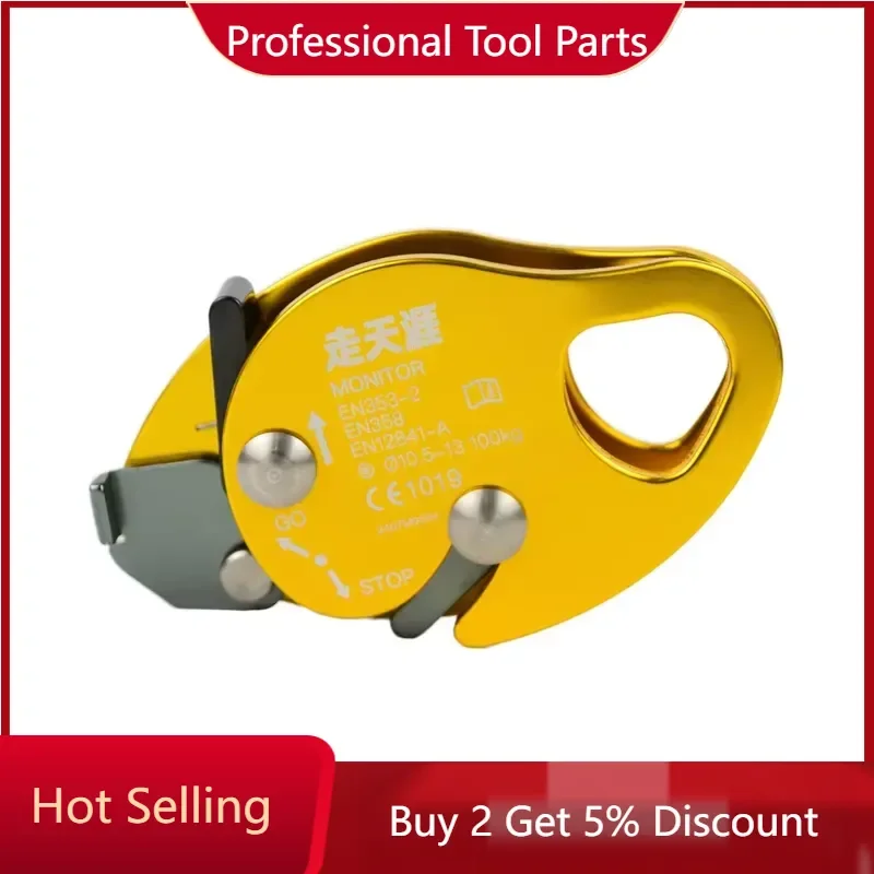 Stop Falling 15kN Apparatus Moving Safety Rope Grab Mountain Climbing Rescue Fall Protection Safety Rope Grab