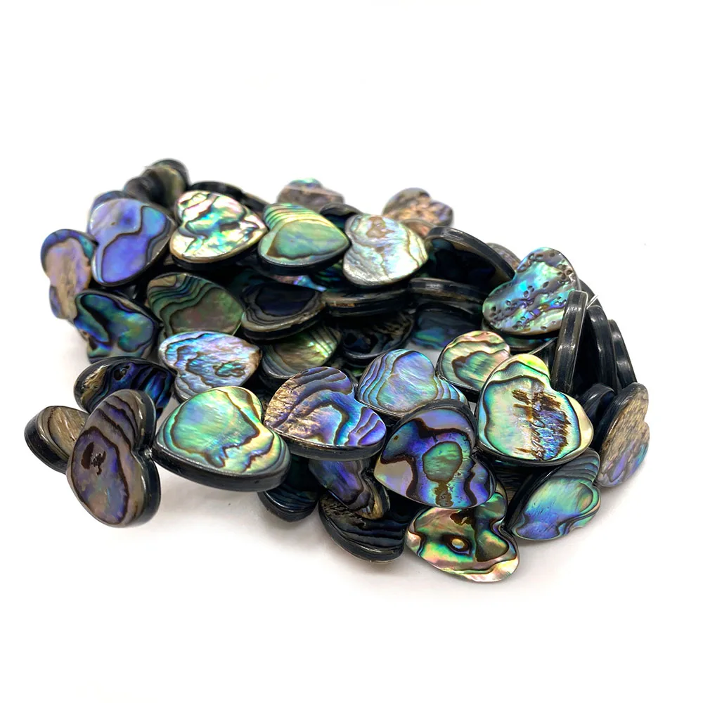 

Natural Abalone Seashell Bead Straight Hole Love Heart Loose Beads for Jewelry Making DIY Necklace Bracelet Earring Ring Jewelry