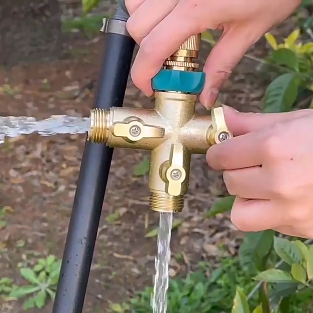 

Разделитель садового шланга, 3-ходовой металлический сверхмощный, простая установка, универсальный, подходит для большинства смесителей для зоны для купания домашних животных