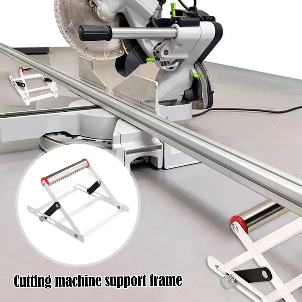 1/2pcs Cutting Machine Support Frame Adjustable Lifting Roller Stand Power Tools Bracket Stainless Steel Lift Workbench Frame