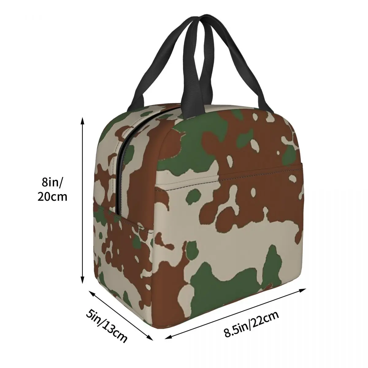 Russian Woodland Camouflage Insulated Lunch Bag for Women Kids Portable Food Boxes Thermal Lunch Box Tote