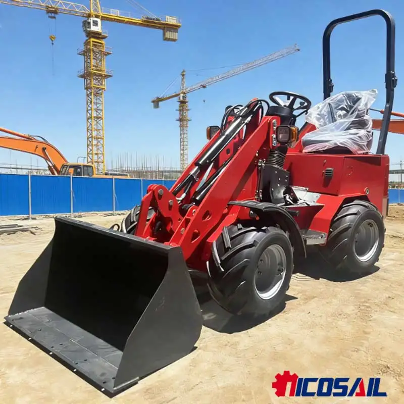 

Малый телескопический 4-колесный погрузчик KZL916 для узких строительных участков — идеален для дорожных работ