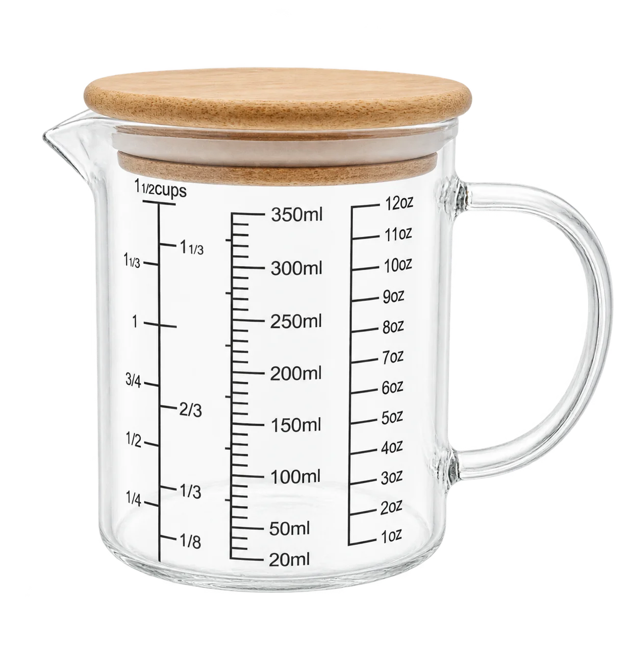 350/500/1000ML Measuring Cup Heat-resistant High-borosilicate Glass With Handle V-shaped Spout Laboratory Kitchen Beaker