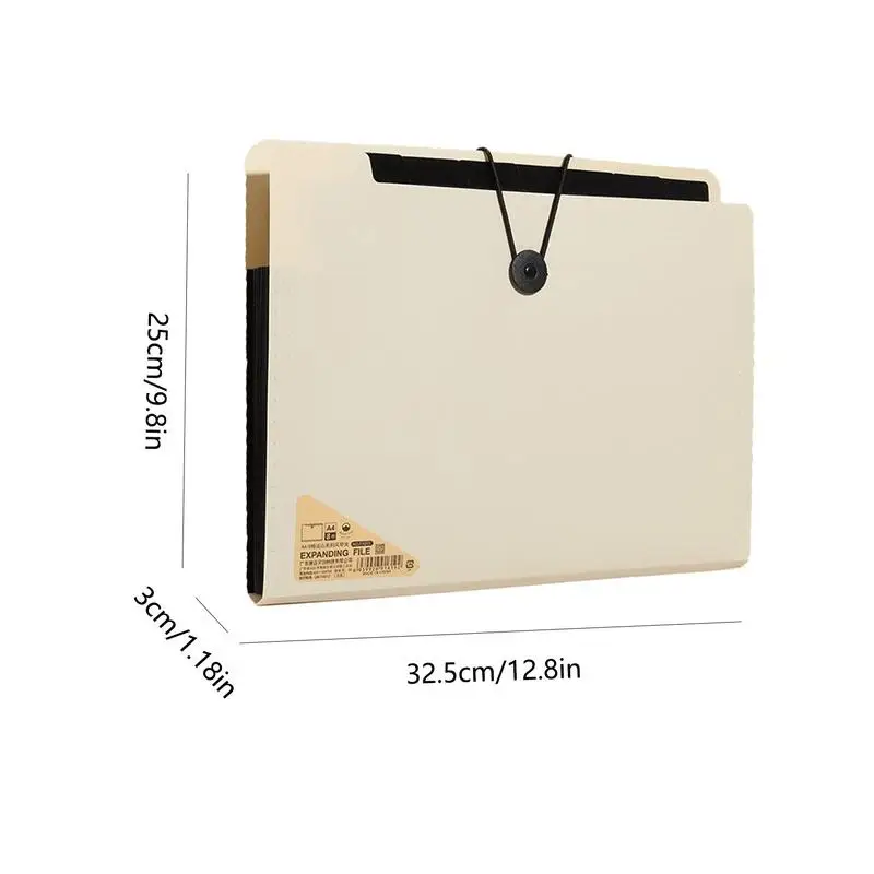 مجلدات للمستندات 13 جيوب منظم الملفات القابل للطي مع ملصقات منظم مجلد الجيب A4 لخزانة الملفات المنزلية