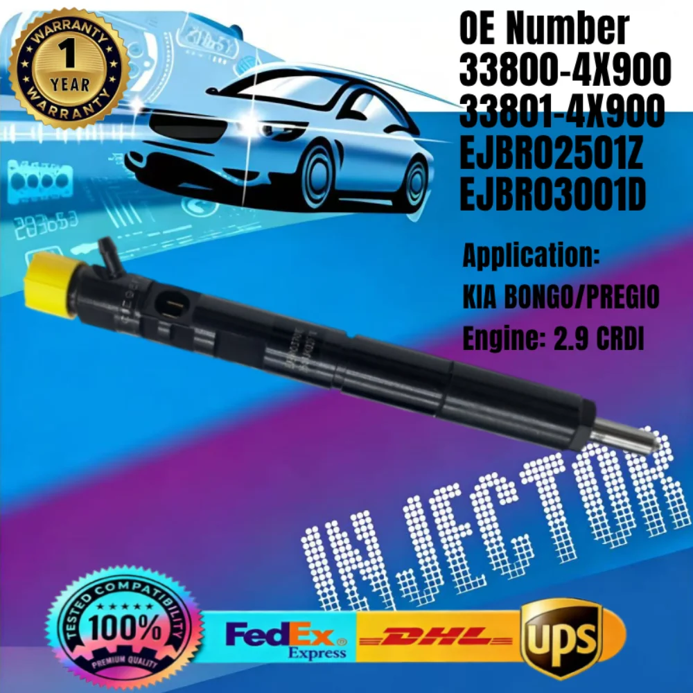 Fuel Injector 33800-4X900 33801-4X900 EJBR03001D EJBR02501Z for Hyundai Terracan Kia Bongo Carnival Pregio Sedona 2.9D Engine