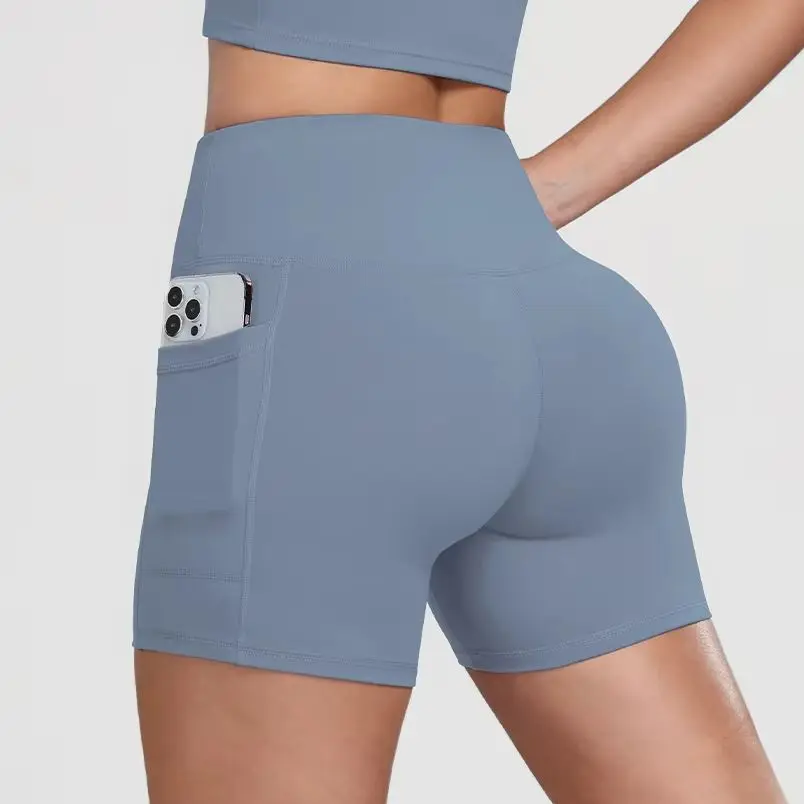 2 PCS Women's Yoga Set Sport Bra High Waist Sports Shorts With Pocket Gym Fitness Sleeveless Workout Suit Sporstwear