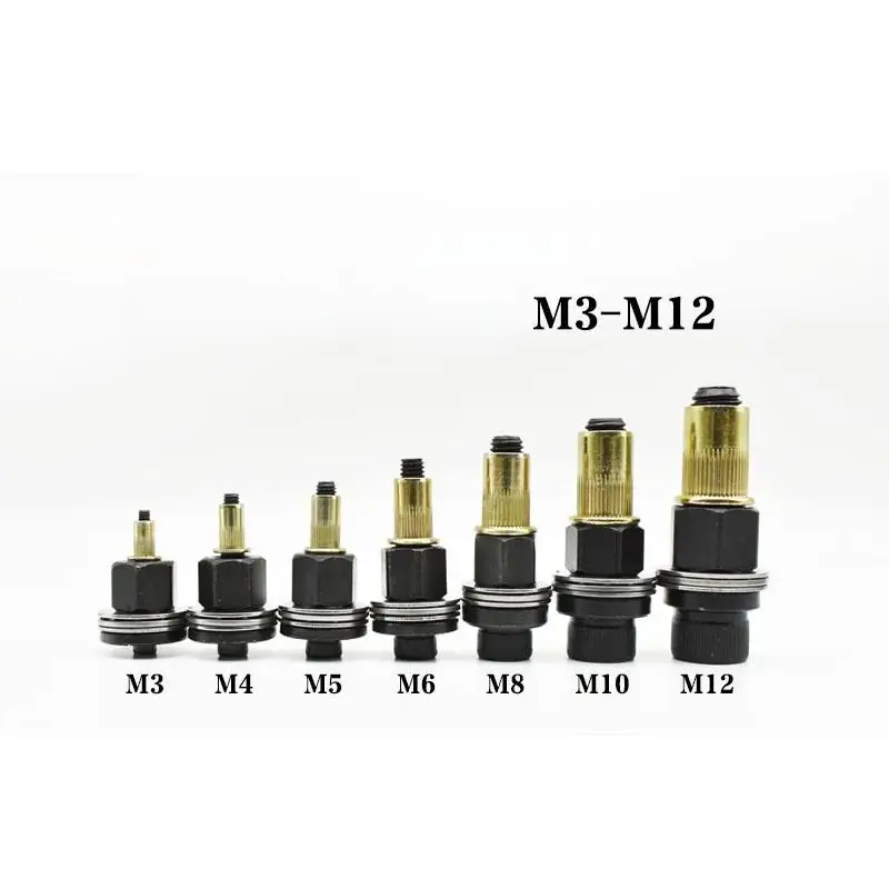 1/3/4/6/7Pcs Manual Riveter Tool Kit For Secure Fastening Hand Rivet Nut  Set With M3 M4 M5 M6 M8 M10 M12 Nuts