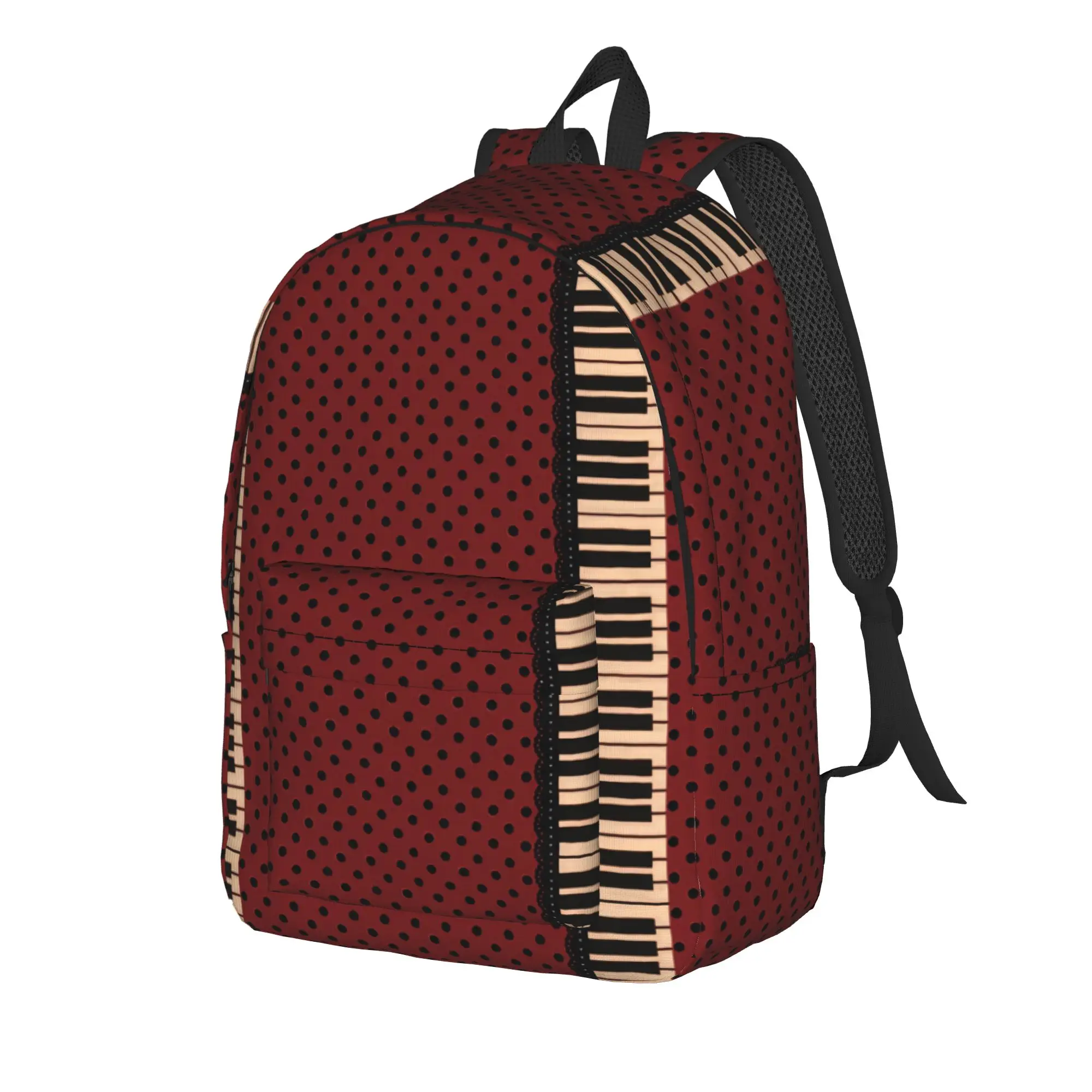 Personalized Piano Mochilas Mujer Polka Dot Backpack Youth Polyester Travel Backpacks Large Streetwear School Bags Rucksack