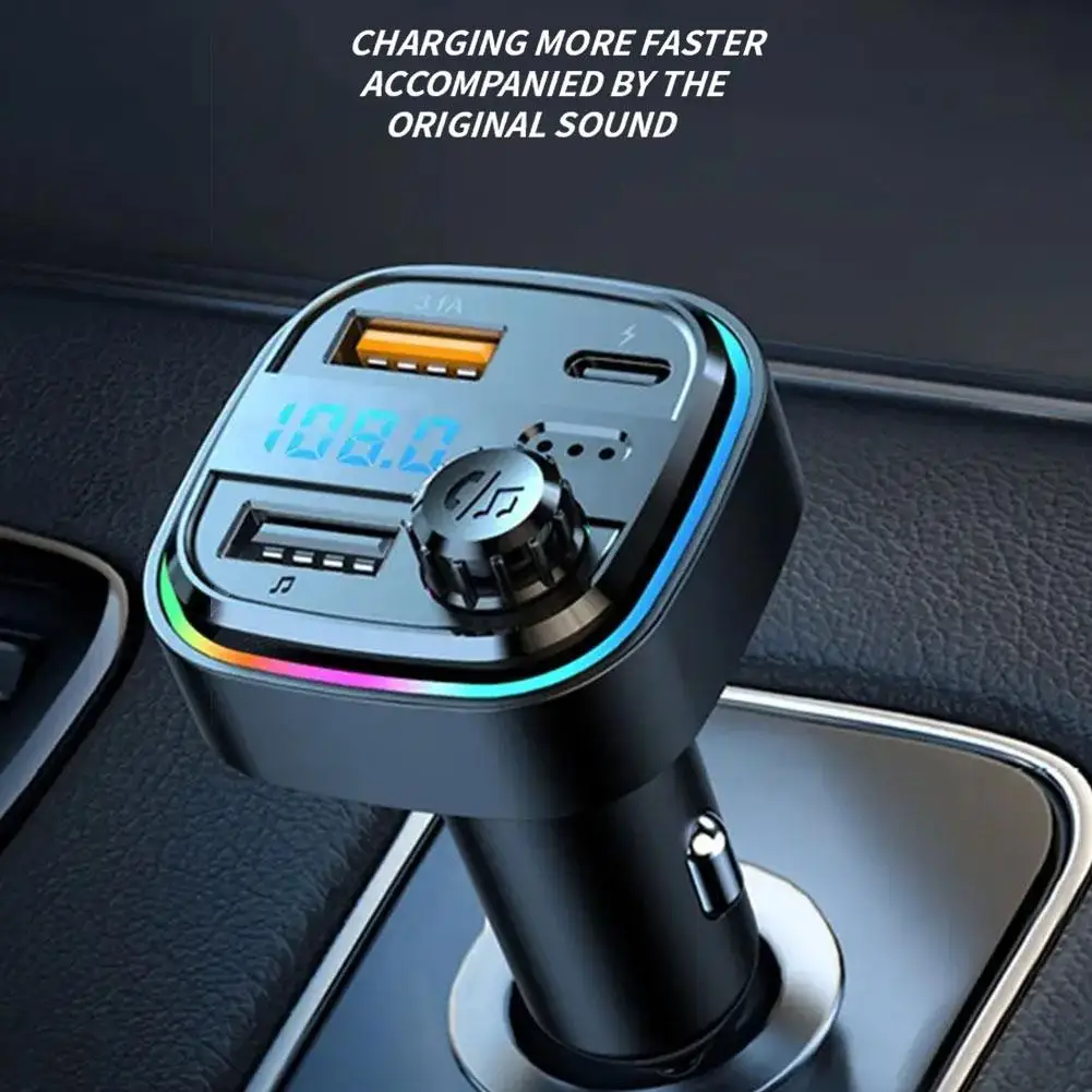 

C26 Bluetooth 5.0 Fm Transmitter Handsfree Car Radio Adapter Quick Pd 25w Modulator Mp3 With Charge Super Player H4i8