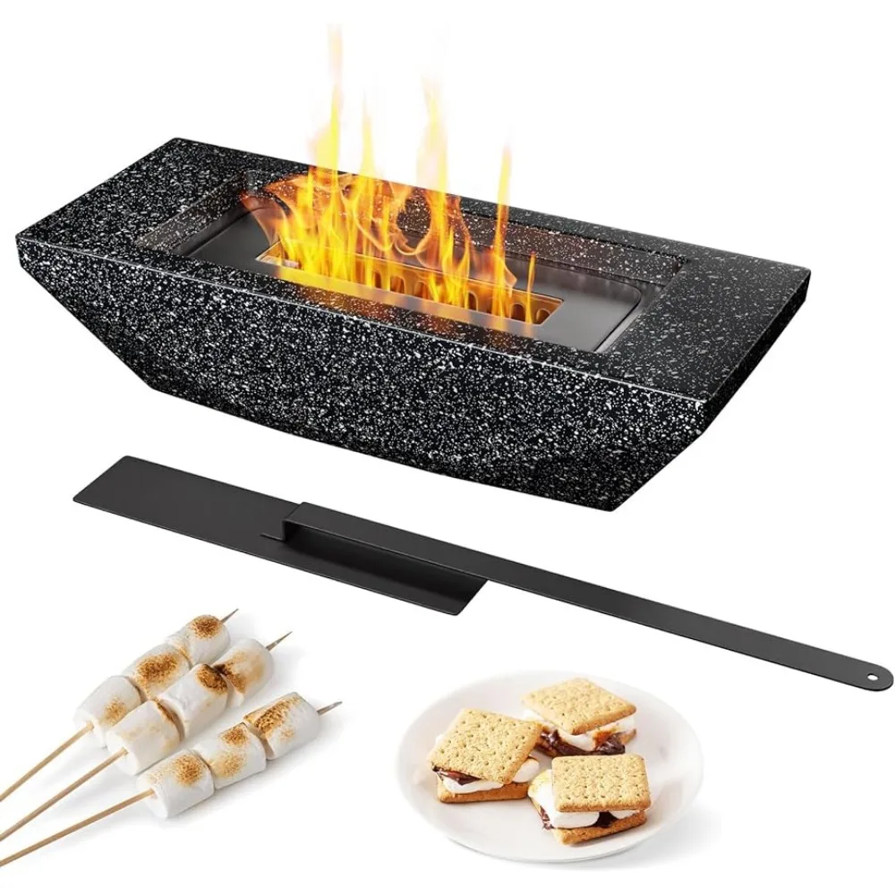 

Tabletop Fire Pit Portable Smokeless Smores Maker for Indoor & Outdoor Use, Dining Table, Patio, Garden Decor- Ideal