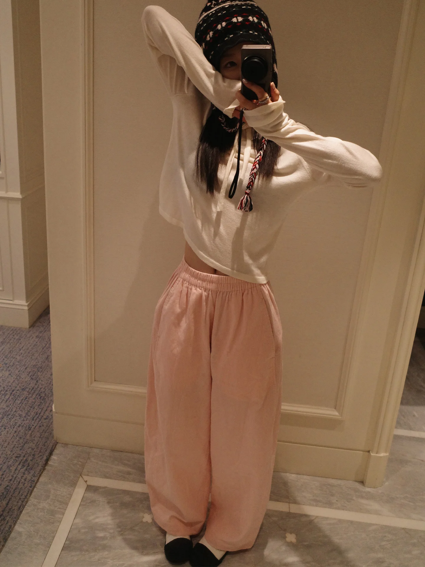 

Женский приталенный шерстяной вязаный свитер с поясом, дизайн MultiMath Small DingBao, с длинными рукавами, цветной топ