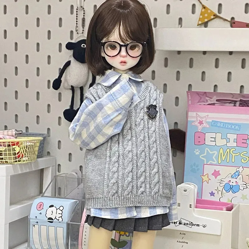 1/4 Bhd دمية Chitose متقلب قميص 45 سنتيمتر دمية تانك القمم سترة متقلب تنورة القوس الدانتيل الداخلية موضة التعادل شارة جوارب بيضاء