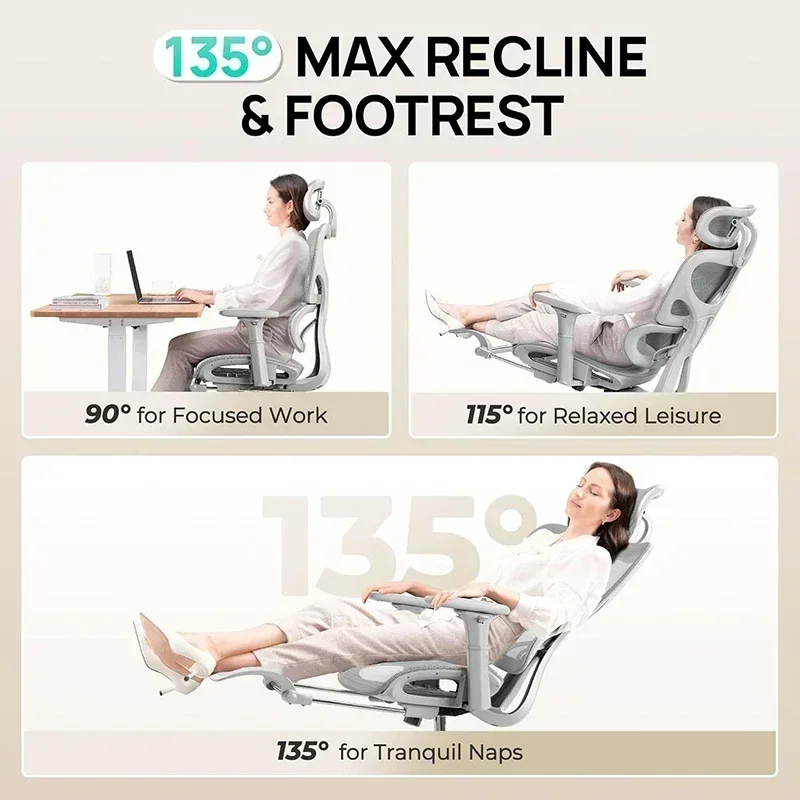 كراسي مكتب منزلية مريحة كراسي مريحة مستلق للرياضات الإلكترونية قابلة للتعديل Fauteuil De Bureau اللوازم المنزلية والمكتبية