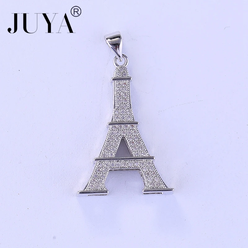 

5 Pcs/Lot Eiffel Tower Charms Pendants Copper Cubic Zirconia Fit for Handmade Diy Jewelry Findings 29x20mm Pingente Berloque