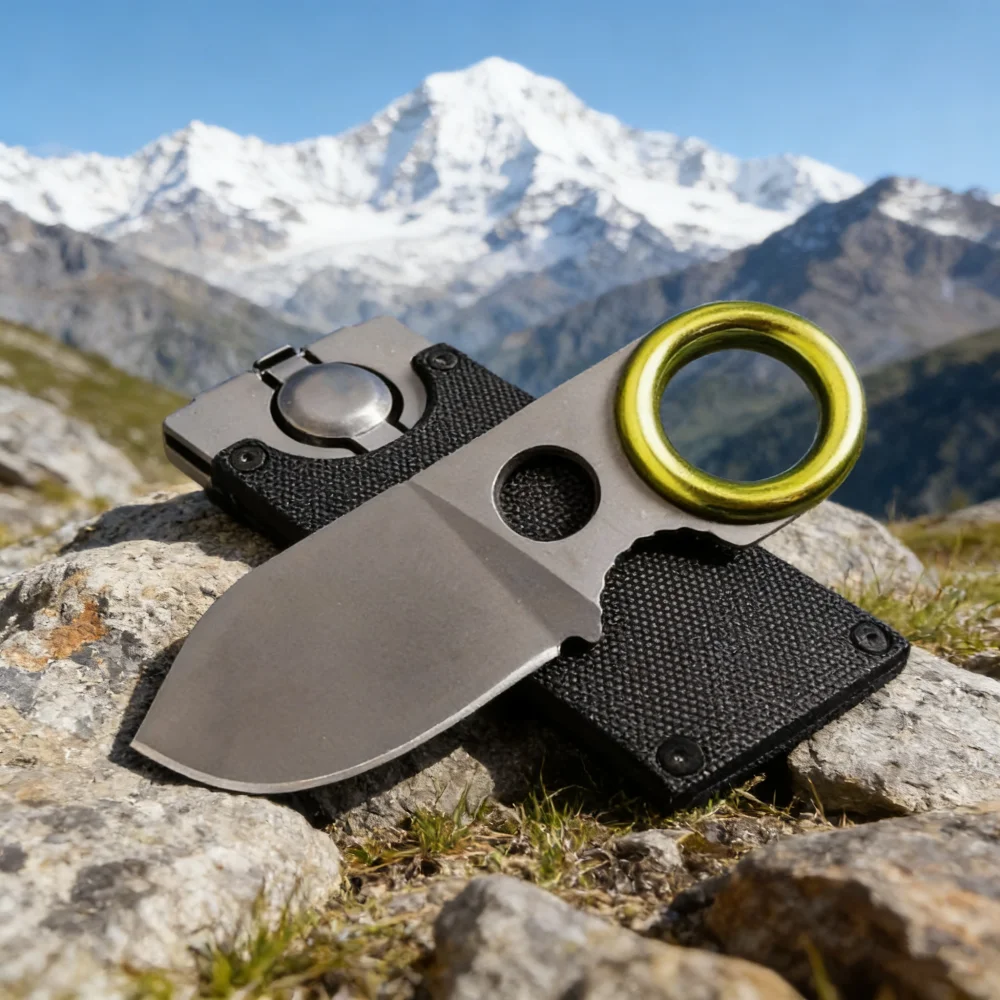 

НОВЫЙ универсальный зажим для денег с карманным ножом EDC, брелок с фиксированным лезвием для кемпинга, ножи, тактический мини-охотничий многофункциональный инструмент