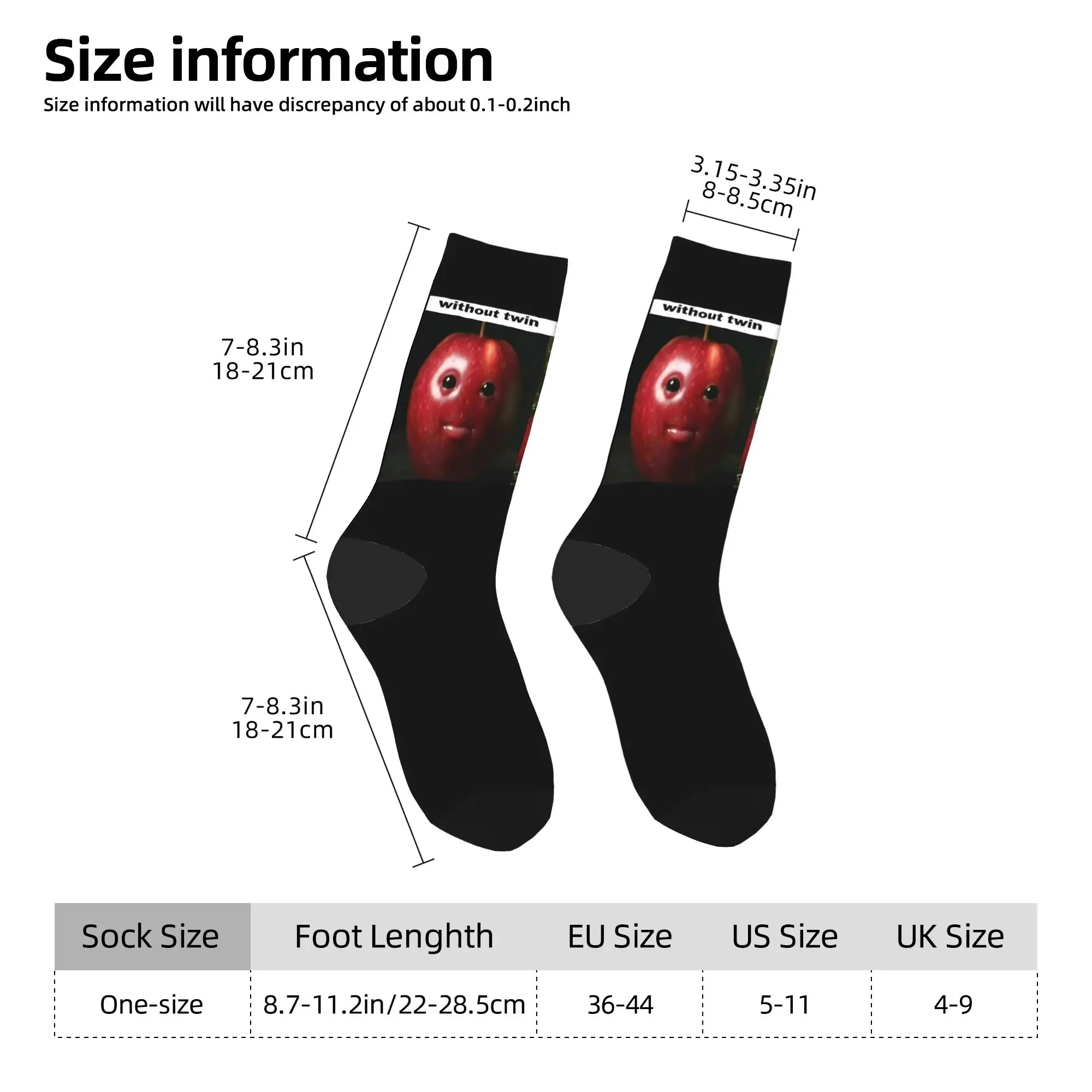 زوجين الجوارب AI أبل الجنرال Z ميمي BrainRot جوارب غير جودة الانزلاق الجوارب الخريف الكورية الجرافيك الجري الجوارب #5