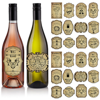 12pcs Halloween Party Wine Bottle Stickers horror sticker label Vintage Animal Pharmacist Bottle label Halloween Home Decoration
