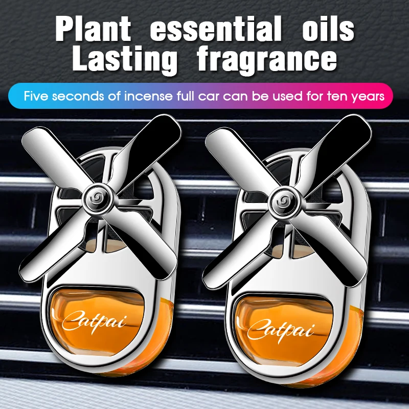 New Car Aromatherapy Air Freshener Rotating Propeller Vent Fragrance Aromatherapy Creative Mini Perfume Decoration Accessories image 4