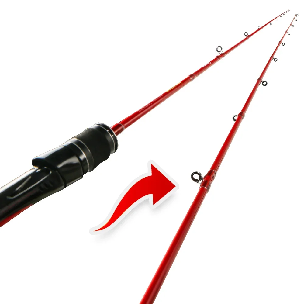 1.8m PE 0.8-1.5 light jigging rod 30-80g Fishing Rod For Slow jigging Rod Casting Type solid tip Rubber Tail jigging rod