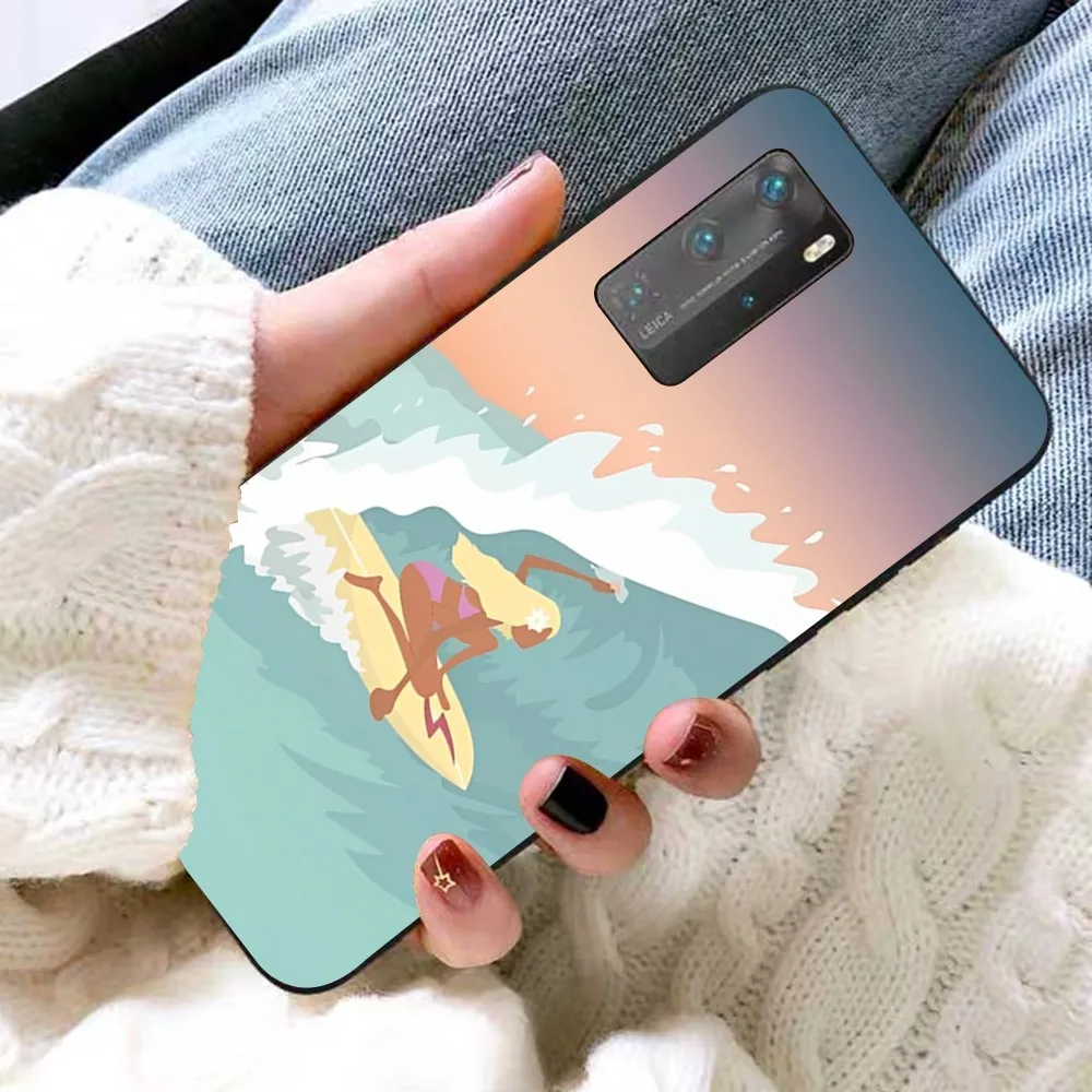 Surf Girls Phone Case For Samsung A 13 21 30 31 32 51 52 53 70 for Huawei Honor 50 60 70 for OPPO vivo