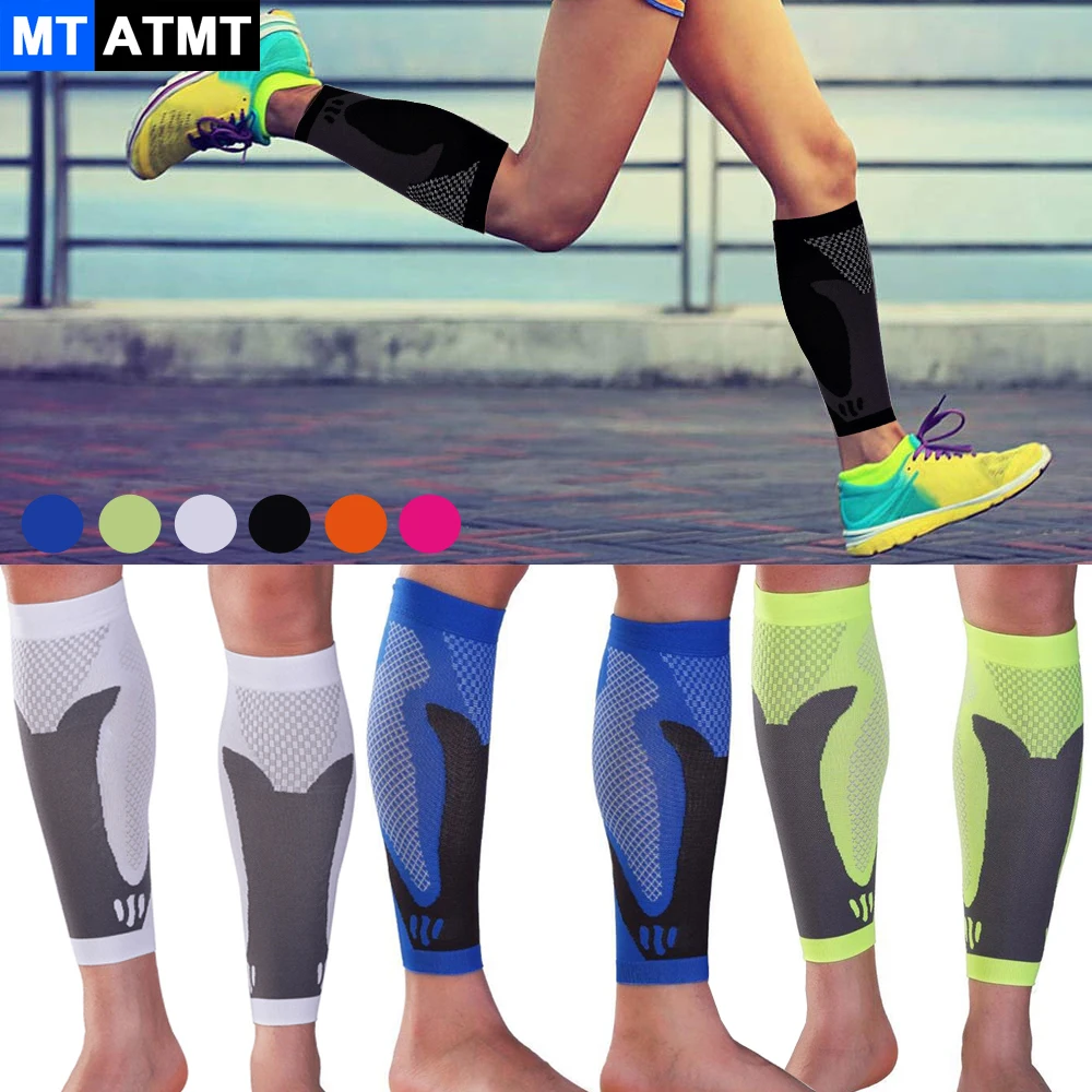 MTATMT 1Pair Running Compression Calf Sleeves Sport Leg Compression Sock Runners Shin Splint Varicose Vein Calf Pain Relief