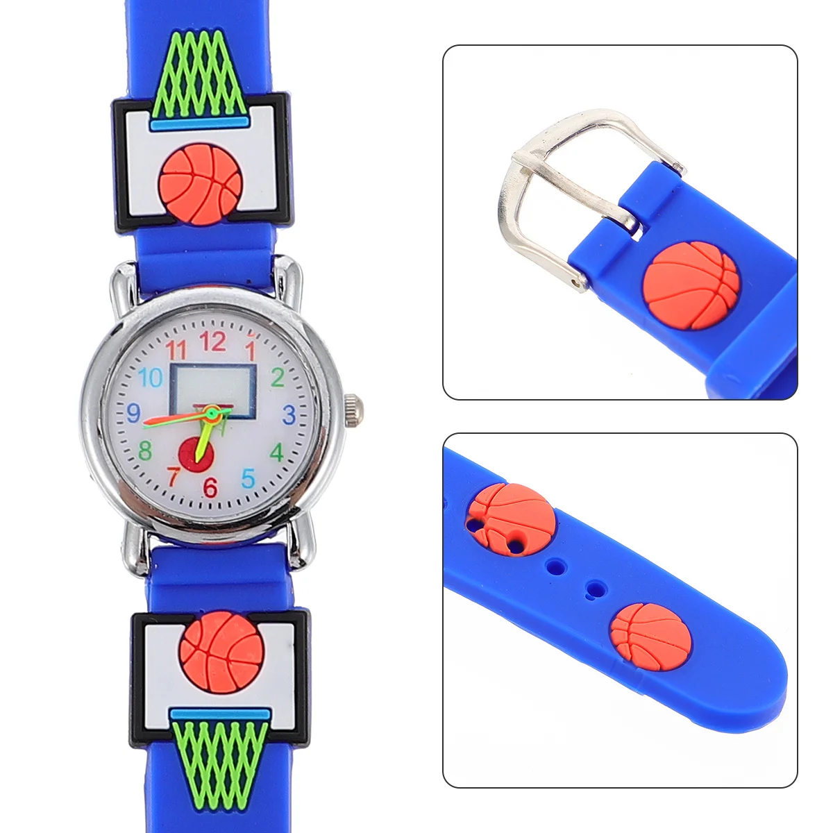 

Kids Basketball Pattern Watch 3D Cartoon Waterproof Children Wristwatch Learning Time Gift 3D Kids Watch