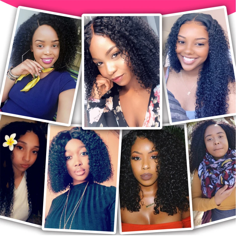 Newmi Kinky Curly Clip-in extensões de cabelo para mulheres negras, cabelo humano natural, preto, 3b, 3c, 120g por conjunto, 8pcs