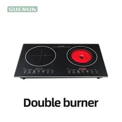 Built-in Panel Cooktop Double-burner Electric Cooktop Induction Cooker And Ceramic Cooker Double Stove Embedded Dual Use