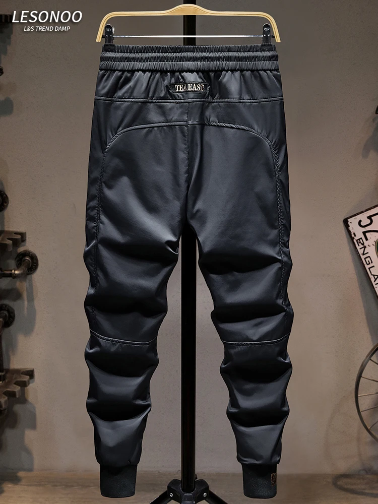 

Trendy Knitted Sweatpants for Men Youth Brand Sports Cuffed Casual Pants Thi Elastic Training Trousers for Autumn Winter