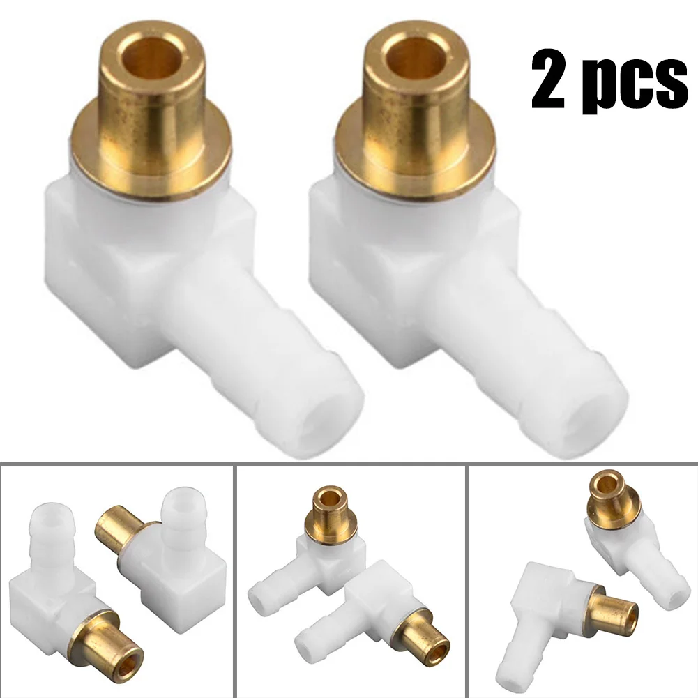 2PCS Fuel Elbow Fitting Hose Connector for 1/4 inch Line Compatible with Carburetor Assembly 692317 493496 494451